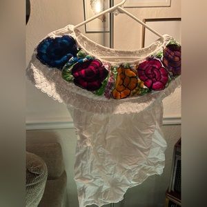 Off-the-Shoulder Flower Top